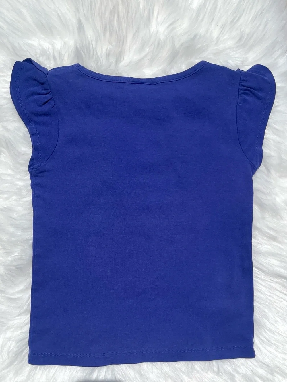 Gymboree Blue Violet Flutter Sleeve Elephant Floral Graphic Tee. Girls  7